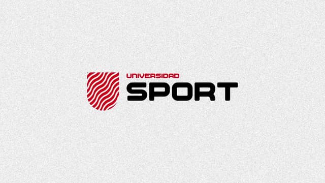 Marca vermelha da Universidad Sport sobre fundo branco